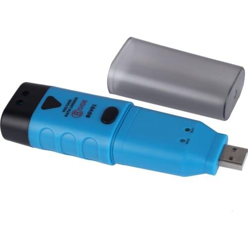 AideTek BDV01 DC Voltage Data Logger USB 0-30V 0.04V resolution 64K 1 sec samp LED alarm
