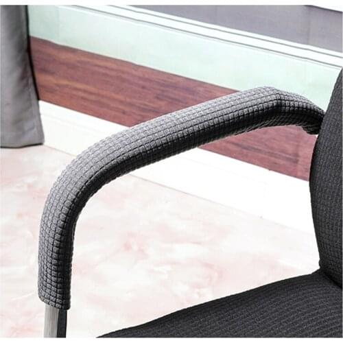 2pcs Waterproof Stretch Spandex Computer Office Chair Armrest Cover Antifouling Swivel Chair Zipper Armrest Cover