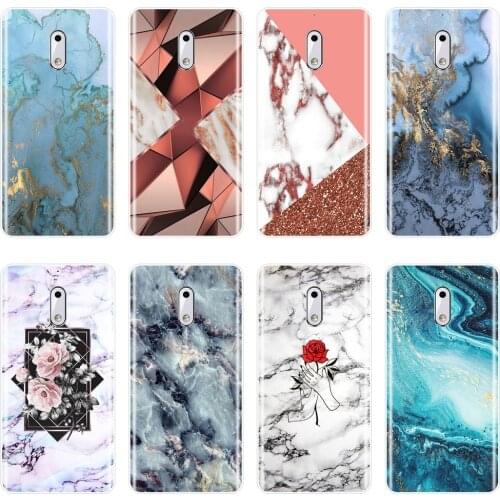 Back Cover For Nokia 7 Plus X6 Personality Blue Fashion Aesthetic Luxury Marble Soft Silicone Phone Case For Nokia 8 6 5 3 2 1
