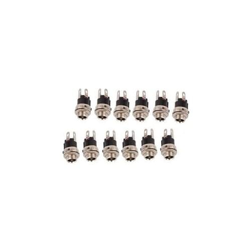 DC 5.5mm X 2.1mm Panel Mount Female DC Power Supply Adapter Metal Jack Sockets Connector R Connector Wholesale 10pcs