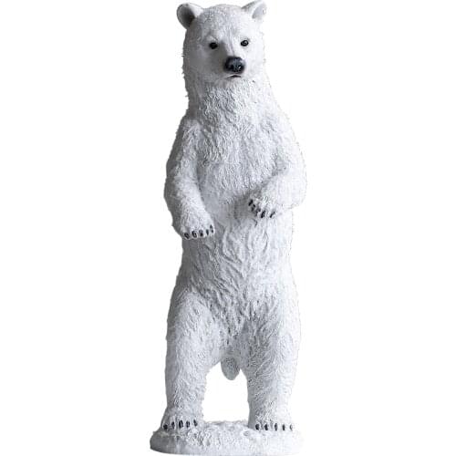 NORDIC STYLE BEAR ARTS SCULPTURE ANIMAL POLAR BEAR FIGURINES RESIN CRAFTS HOME CABINET DECORATIONS LIVING ROOM R3057
