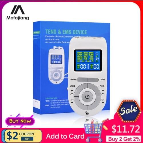 Electronic Pulse Massager/Tens EMS Machine Massager/Electrical Nerve Muscle Stimulator/Low Frequency Physiotherapy Device