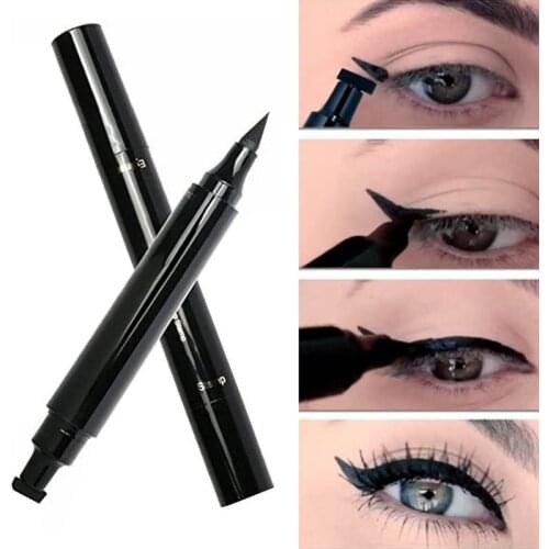 Evpct Eyeliner Stamp Liquid Eyeliner Pencil Double Wing Seal Eyeliner Stamp Eyeliner Pencil Waterproof Quick Dry Eyeliner TSLM