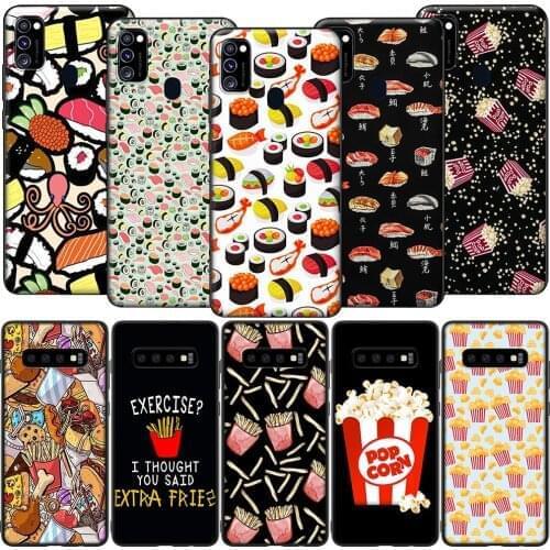 GX181 Popcorn Sushi French Fries Case for Samsung A6 A7 A8 Plus A9 A10 A20 A30 A40 A50 A60 A70 A01 EU A11 A21S A31 A41
