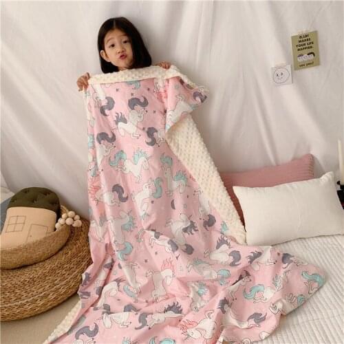 Cotton Padded Doudou Blanket Baby Blanket Baby Cotton Blanket Student Blanket Quilt