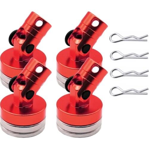 4pcs RC Car Body Posts Magnet Invisible Fixed Mount with Clip for 1/10 Axial SCX10 Traxxas TRX4 D90 D110 HSP Drift Sakura Redcat