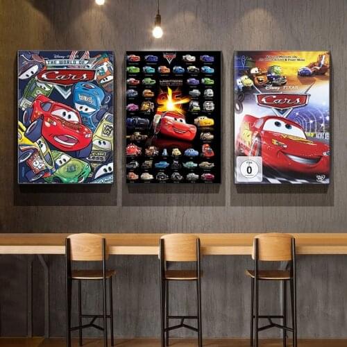 Disney Cars Animation Canvas Painting Cartoon Movie Posters and Prints Abstract Graffiti Art Wall Pictures for Living Room Decor
