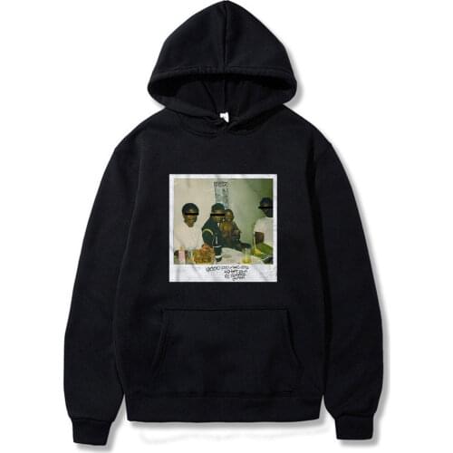 Kendrick Lamar Good Kid Mens / Womens Swestshirts Fashion Warm Rap Music Mens Hoodie Loose Print Streetwear Black Hoodie