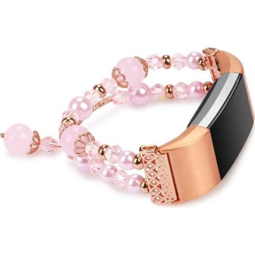 Natural Agate Band for Fitbit Charge 2 Band Strap Womens Fashion Wrist Bracelet for Fitbit Charge2 Replacement Watch Band