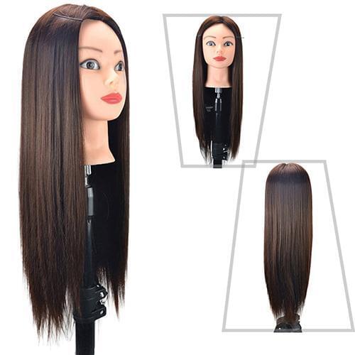 New Salon Wig Woman Head Mannequin Hair Practice Dressing Braiding Training Tool