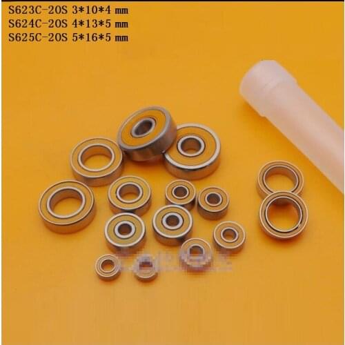 2pcs/Lot S623C-2OS / S624C-2OS / S625C-2OS Fishing Reel Bearing Orange Rubber Stainless Steel Hybrid Ceramic Ball Bearing