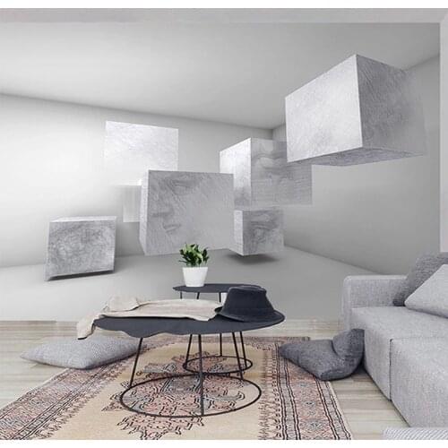 Custom 3D Stereo Geometric Sketch Wallpaper Living Room Bedroom Creative Art Mural Restaurant Cafe Background Wall Decor Fresco