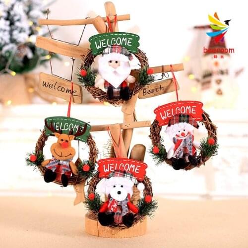 Christmas DIY small wreath Christmas hotel shopping mall door knocker window decorations ornaments Christmas tree small pendant