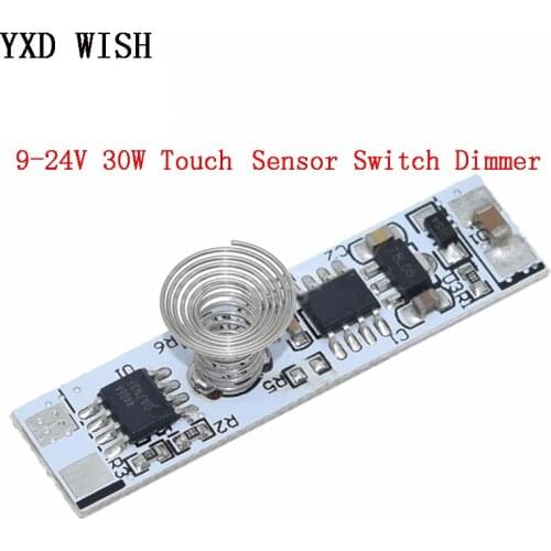 For Smart Home LED Light Strip Touch Sensor Switch Dimmers Capacitive Coil Spring Switch LED Dimmer Control Switch 9-24V 30W 3A