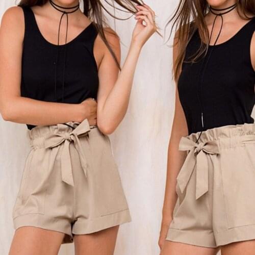 Women Shorts Hot Sale Elegant Ruffles Bottoms Shorts Sexy Female Fashion Casual High Waist Crepe Shorts New Summer