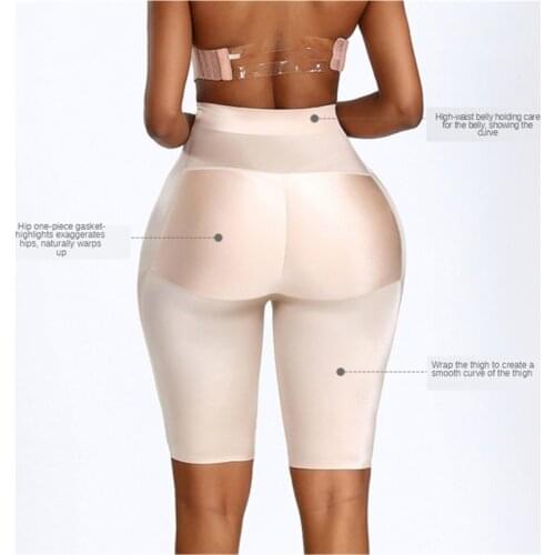 High waist Rise Butt Lifter Underwear Seamless Floral Trim Padded Panties Hip Enhancer Body Shaper Boyshort