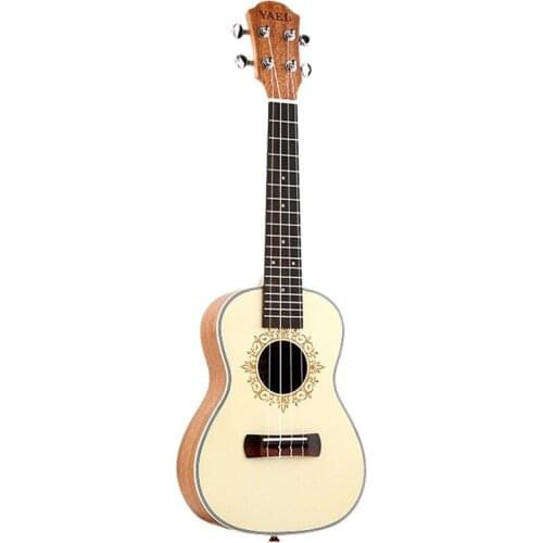 YAEL Concert Ukulele Spruce wood 23 Inch Beginners Starter Kit Small Hawaiian Guitar Ukeleles for Beginners Kids Adults