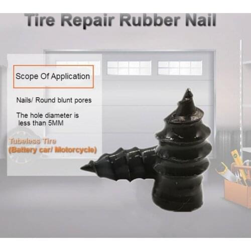 10 PCS Vacuum Tyre Repair Nail Motorcycle Bicycle Tubeless Tire Repair Tool Tyre Drill Puncture Glue Free Repair Tire Film Nail