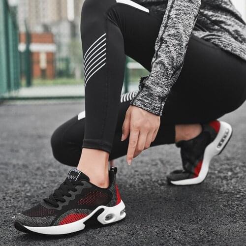 Women Casual Shoes Fashion Breathable Walking Mesh Lace Up Flat Shoes Sneakers Running Shoe For Woman 2021 Tenis Feminino Black