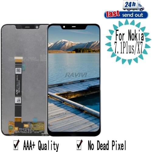 6.18" X7 LCD For Nokia 7.1 Plus LCD Display Touch Screen Digitizer Assembly Replacement For Nokia 7.1 Plus / X7