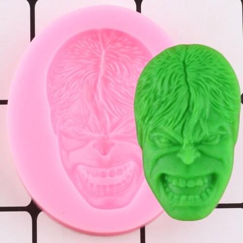 3D Hulk Figure Silicone Mold DIY Party Cake Decorating Tools Cupcake Topper Fondant Molds Candy Resin Clay Chocolate Molds
