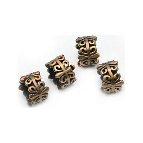 500pc Antique Bronze Color Tube Shape Metal Brass Spacer Loose Beads for Jewelry Making Findings