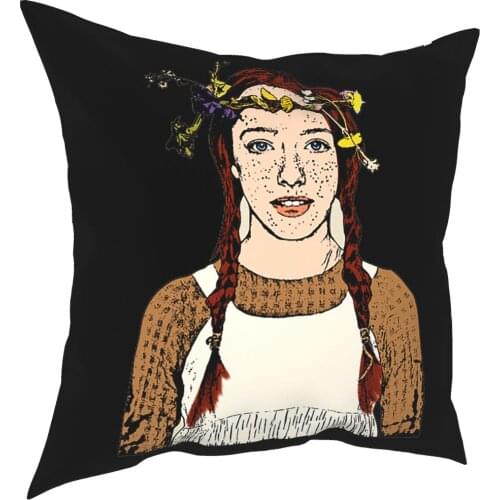 Anne With An E Red Hair Pillow Case Home Decor Cushion Cover Throw Pillow for Sofa Polyester Double-sided Printing Casual