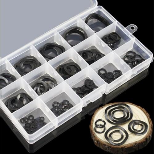 Free shipping one set 175pcs Three Wave Washer Set Spring Washer 3-25mm