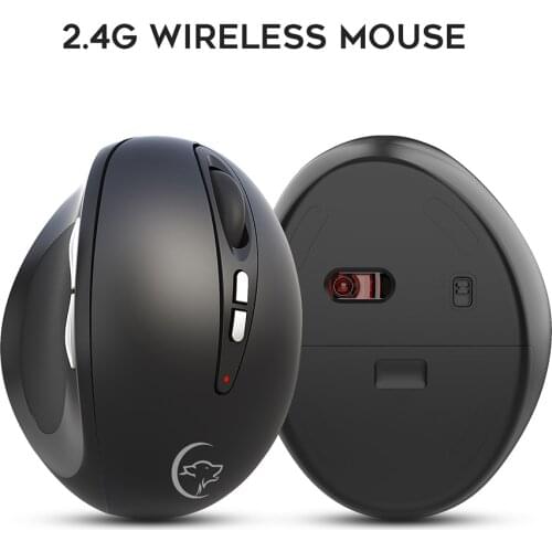 YWYT G836 2.4G Wireless Optical Mouse Ergonomic Vertical Mice with 3 Adjustable DPI Plug and Play for PC Laptop Black Mouse