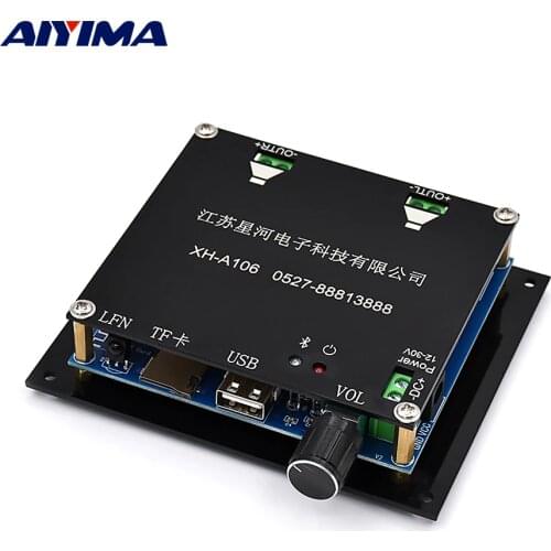 AIYIMA TDA7498 Digital Power Amplifier 100Wx2 Stereo Bluetooth Amplifiers USB TF Decoder HIFI Amplificador Speaker Home Audio