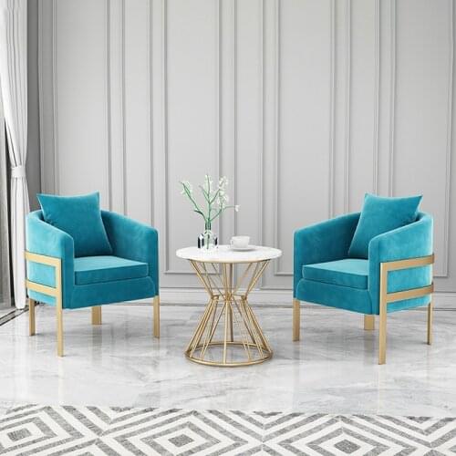 Wrought Iron Sofa Chair Simple Office Leisure Sofa Luxury Balcony Home Clothing Store Tables And Chairs Living Room Furniture