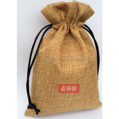 100pcs/lot CBRL jute bags, jute pouch, flax pouch for toiletry/jewelry/gift,Various colors,size customized,wholesale