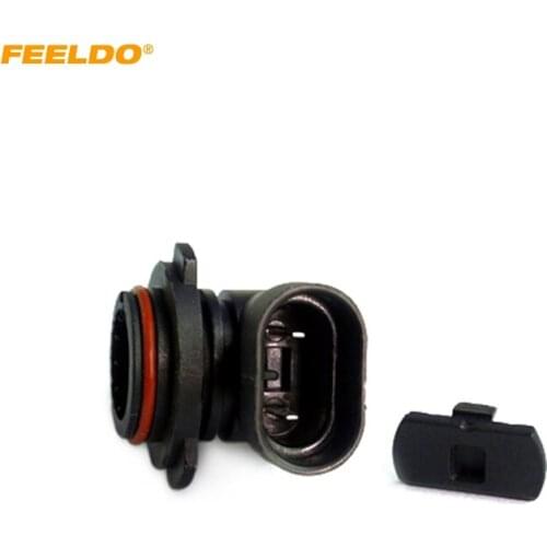 FEELDO 2Pcs Car 9012/H1R2 LED Bulb Socket Brake Turn Signal Light Harness Wire Plug Connector #MX1044
