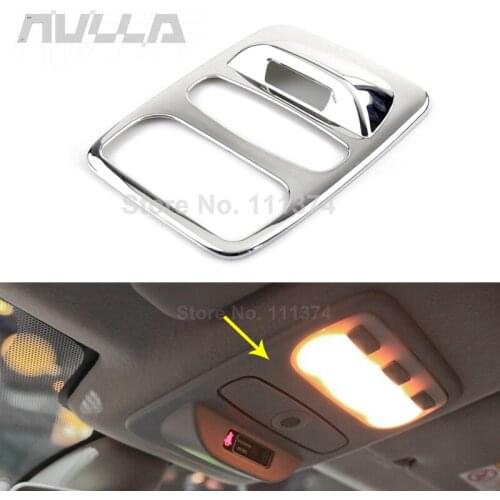 Chrome Car Interior Front Read Light Lamp Frame Cover Trim For Renault Clio 4 Clio4 2013 2014 2015 2016 Decoration Accessories