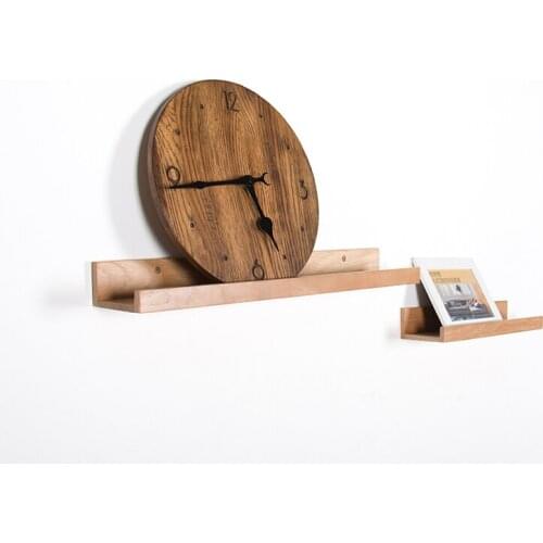 Creative wood shelf indoor wall partition wall type U TV wall shelf shelf