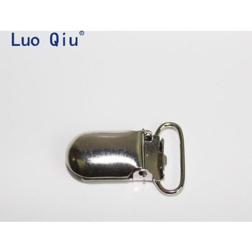 Luo Qiu 30 pcs/lot U shape 35*20mm Silver Suspender Clips for Trousers practical Webbing clip attache sucette metal clips