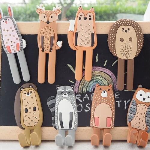 Non-marking Magnetic Refrigerator Magnet Creative Cartoon Cute Animal Magnetic Magnet Hook Refrigerator Magnet Home Decorations