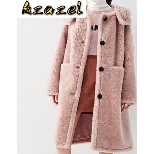 Real Fur Wool Jacket Hooded Autumn Winter Coat Women Clothes 2020 Korean Vintage Streetwear Thick Tops Abrigo Mujer ZT3141