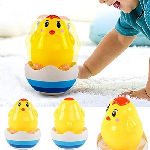 Baby Rattles Tumbler Doll Chick Penguin Shape Bell Infant Music Learning Early Education Gifts Pacify Newbron 0-12 Months Toys