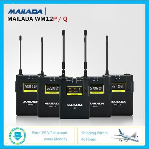Mailada WM12 Professional Wireless Lavalier Microphone UHF 50m Transmission Lapel Microphone For SLR Cameras Phones pk Rode