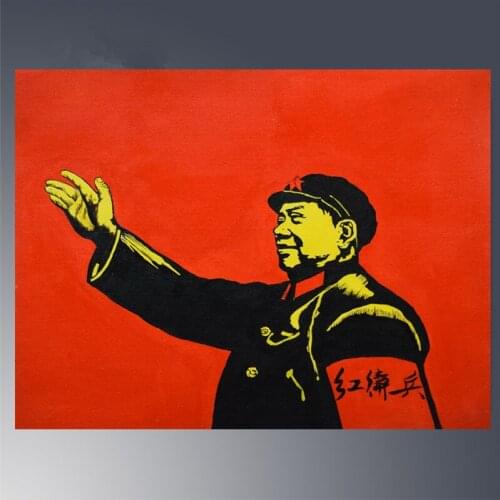 Hand painted Canvas oil paintings Contemporary art painting Modern home decor wall art picture Mao ZeDong