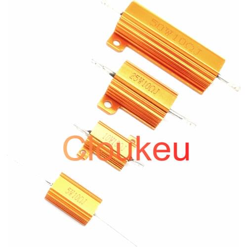 RX24-10W 25W 50W 5% Golden aluminum resistance 18K 20K 22K 24K 25K 27K 30K 33K 36K 39K 40K 43K 47K 50K 51K 56K 60K 62K ohm