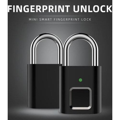 Mini Locker Fingerprint Lock Smart Lock Household Luggage Dormitory Locker Anti-theft Electronic Padlock