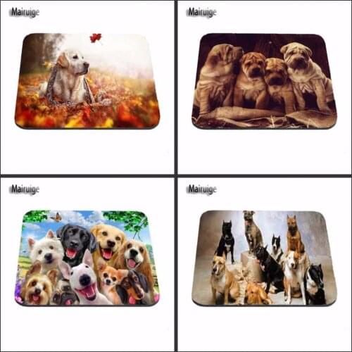 High Quality New Arrival Cute Dogs Posing For The Camera Rubber Soft Aming Mouse Black Mouse Pad