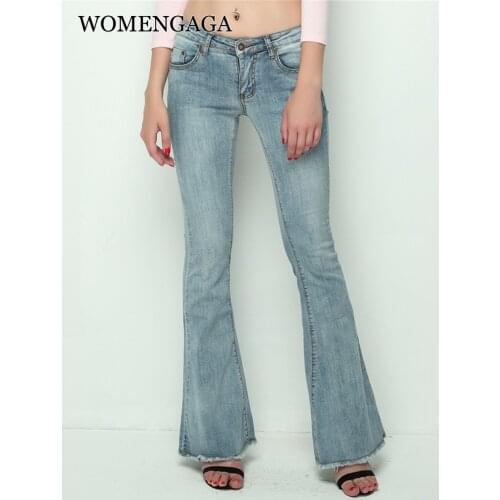 WOMENGAGA Women's Flared Jeans