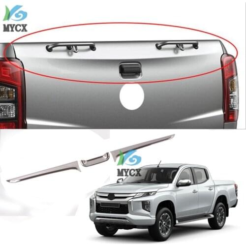 For Mitsubishi L200 Triton 2019 2020 Ram 1200 Tail Gate Cover ABS Chrome Car Styling
