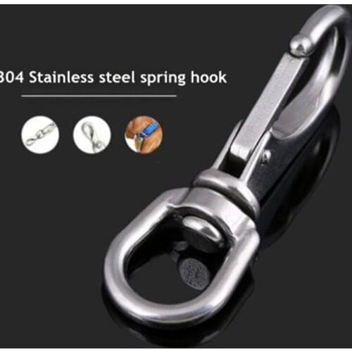1pcs 304 stainless steel universal hook rotary ring chain buckle universal spring buckle dog chain fittings