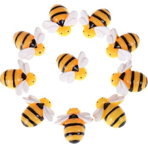 10pcs Flat Back Resin Cabochon Bee DIY Flatback Scrapbooking Embellishment Craft