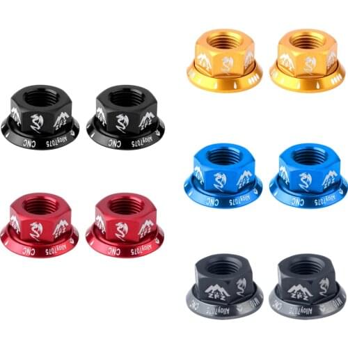 2Pcs Track Axle Nuts Bicycle Wheel BMX Road Track Fixie Vintage Rear/Front M10 Drums Screws