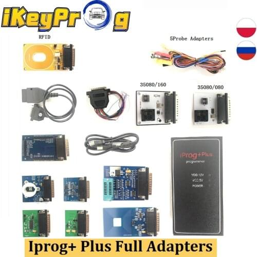 2021 Iprog+Plus 777 Full Adapters Iprog 3in1 Support IMMO+Mileage Correction+Airbag Reset Full Adapters